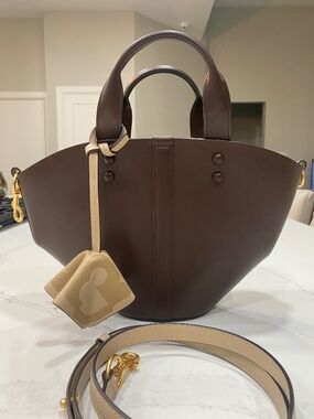 Tory Burch Sete Origami Two-Way Top Handle Crossbody Bag Tote RARE